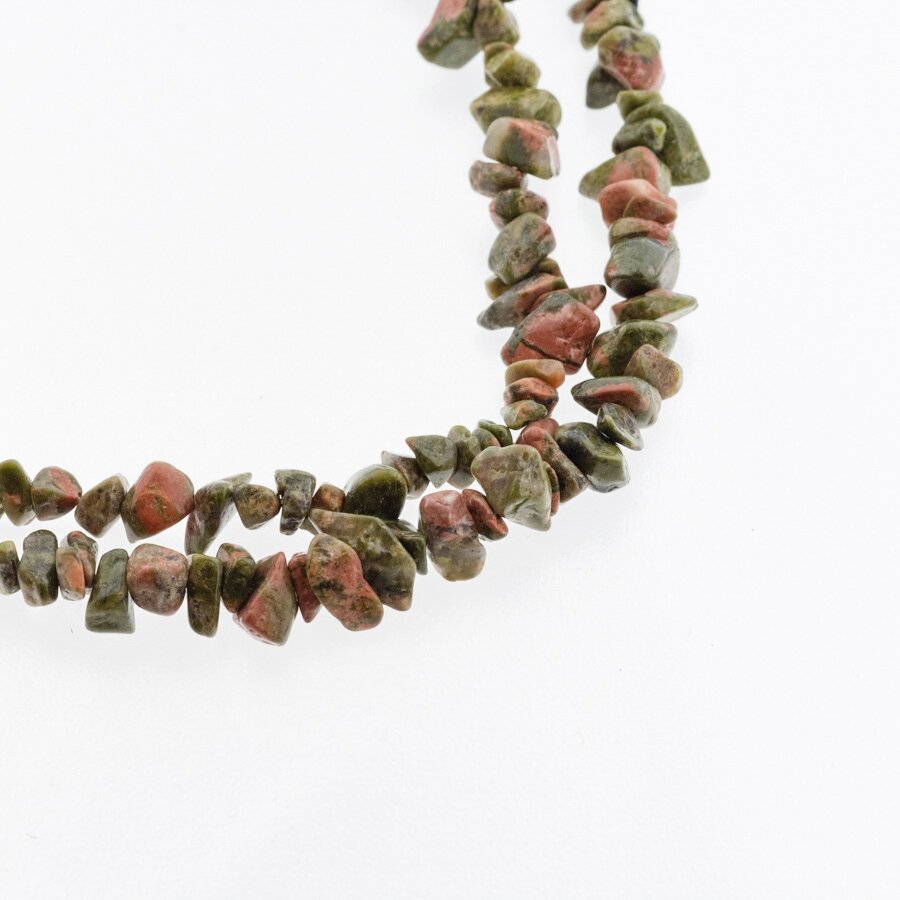 Unakite, Natural, B Grade, Chip Bead, Green-Terracotta, 80-83 cm/strand, about 5-8 mm Unakite, Natural, B Grade, Chip Bead, Green-Terracotta, 80-83 cm/strand, about 5-8 mm