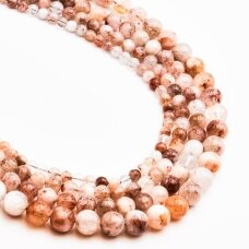 Copper Rutilated Quartz, Natural, B Grade, Round Bead, 37-39 cm/strand, 6 mm Copper Rutilated Quartz, Natural, B Grade, Round Bead, 37-39 cm/strand, 6 mm