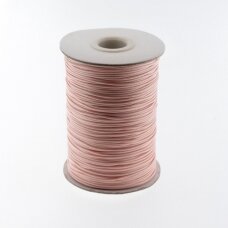 Waxed polyester cord, #08 extra light pink, about 180-meter/spool, 1.5 mm