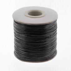 Waxed polyester cord, #12 extra dark brown, about 180-meter/spool, 0.5 mm