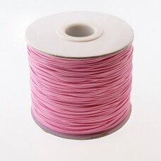Vaškuota poliesterinė virvelė, #14 šviesiai rožinė spalva, apie 180 metrų/ritė, 1.0 mm Vaškuota poliesterinė virvelė, #14 šviesiai rožinė spalva, apie 180 metrų/ritė, 1.0 mm