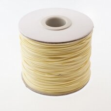 Waxed polyester cord, #24 cream, about 180-meter/spool, 0.8 mm