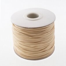 Waxed polyester cord, #36 beige, about 180-meter/spool, 0.8 mm