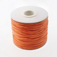 Waxed polyester cord, #47 orange, about 180-meter/spool, 1.0 mm