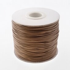 Waxed polyester cord, #49 peanut brown, about 180-meter/spool, 0.8 mm