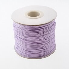 Waxed polyester cord, #52 extra light violet, about 180-meter/spool, 0.8 mm