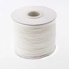 Waxed polyester cord, #53 milky white, about 180-meter/spool, 0.8 mm