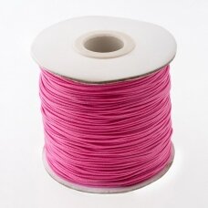 Waxed polyester cord, #54 Barbie pink, about 180-meter/spool, 0.8 mm