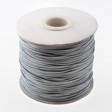 Waxed polyester cord, #63 nickel rey, about 180-meter/spool, 0.5 mm