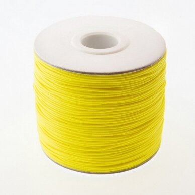 Waxed polyester cord, #22 bright yellow, about 180-meter/spool, 0.8 mm