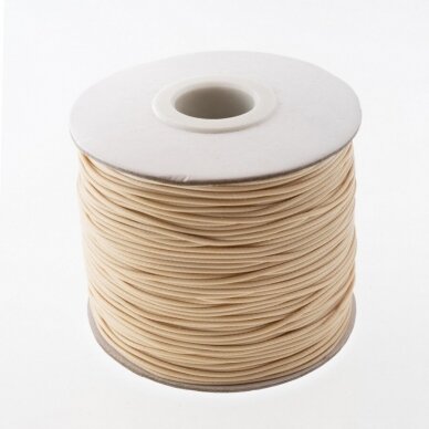 Waxed polyester cord, #36 beige, about 180-meter/spool, 0.5 mm