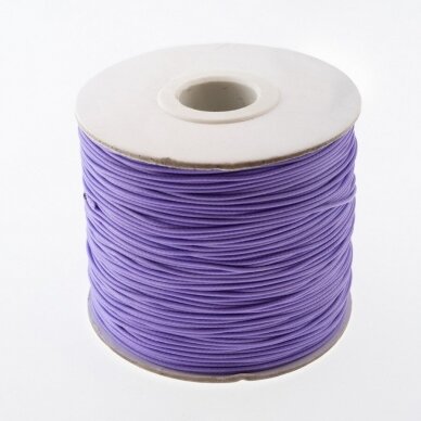 Vaškuota poliesterinė virvelė, #38 violetinė spalva, apie 180 metrų/ritė, 0.5 mm