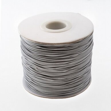 Waxed polyester cord, #45 dark grey, about 180-meter/spool, 1.0 mm