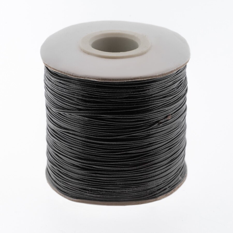 Waxed polyester cord, #12 extra dark brown, about 180-meter/spool, 1.2 mm Waxed polyester cord, #12 extra dark brown, about 180-meter/spool, 1.2 mm
