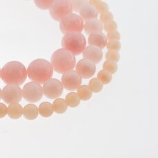 Mountain Jade (Dolomitic Marble), Natural, Dyed, Round Bead, #Y01 Rosewater Pink, 37-39 cm/strand, 6, 8, 10, 12 mm