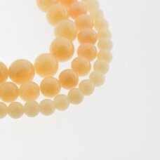 Mountain Jade (Dolomitic Marble), Natural, Dyed, Round Bead, #Y03 Light Peach Pink, 37-39 cm/strand, 6, 8, 10, 12 mm