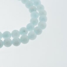 Jadeit (marmur dolomityczny), naturalny, malowany, kształt okrągły, #Y04 jasno cyjanowy kolor, 37-39 cm/sznur, 6, 8, 10, 12 mm Jadeit (marmur dolomityczny), naturalny, malowany, kształt okrągły, #Y04 jasno cyjanowy kolor, 37-39 cm/sznur, 6, 8, 10, 12 mm