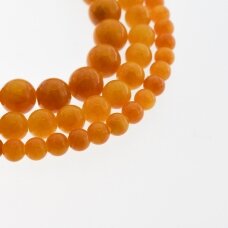 Jadeit (marmur dolomityczny), naturalny, malowany, kształt okrągły, #Y08 pomarańczowy kolor, 37-39 cm/sznur, 6, 8, 10, 12 mm Jadeit (marmur dolomityczny), naturalny, malowany, kształt okrągły, #Y08 pomarańczowy kolor, 37-39 cm/sznur, 6, 8, 10, 12 mm