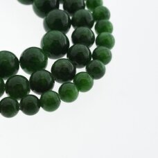 Jadeit (marmur dolomityczny), naturalny, malowany, kształt okrągły, #Y13 ciemnozielony kolor, 37-39 cm/sznur, 6, 8, 10, 12 mm Jadeit (marmur dolomityczny), naturalny, malowany, kształt okrągły, #Y13 ciemnozielony kolor, 37-39 cm/sznur, 6, 8, 10, 12 mm