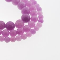 Jadeit (marmur dolomityczny), naturalny, malowany, kształt okrągły, #YXS04 liliowy kolor, 37-39 cm/sznur, 6, 8, 10, 12 mm Jadeit (marmur dolomityczny), naturalny, malowany, kształt okrągły, #YXS04 liliowy kolor, 37-39 cm/sznur, 6, 8, 10, 12 mm