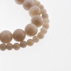 Mountain Jade (Dolomitic Marble), Natural, Dyed, Round Bead, #YXS06 Greyish Brown, 37-39 cm/strand, 6, 8, 10, 12 mm