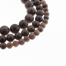 Mountain Jade (Dolomitic Marble), Natural, Dyed, Round Bead, #YXS10 Brown, 37-39 cm/strand, 6, 8, 10, 12 mm