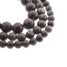 Mountain Jade (Dolomitic Marble), Natural, Dyed, Round Bead, #YXS14 Smoky Brown, 37-39 cm/strand, 6, 8, 10, 12 mm