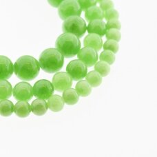 Mountain Jade (Dolomitic Marble), Natural, Dyed, Round Bead, #YXS17 Lime Green, 37-39 cm/strand, 6, 8, 10, 12 mm