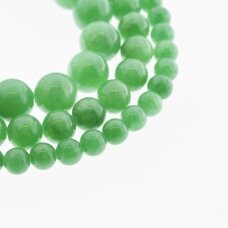Jadeit (marmur dolomityczny), naturalny, malowany, kształt okrągły, #YXS19 zielony kolor, 37-39 cm/sznur, 6, 8, 10, 12 mm Jadeit (marmur dolomityczny), naturalny, malowany, kształt okrągły, #YXS19 zielony kolor, 37-39 cm/sznur, 6, 8, 10, 12 mm