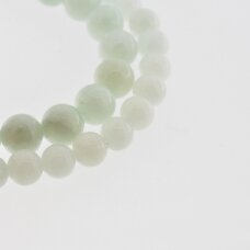 Mountain Jade (Dolomitic Marble), Natural, Dyed, Round Bead, #YXS20 Light Greyish Sky Blue, 37-39 cm/strand, 6, 8, 10, 12 mm