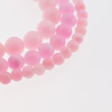 Mountain Jade (Dolomitic Marble), Natural, Dyed, Round Bead, #YXS23 Bright Pink, 37-39 cm/strand, 6, 8, 10, 12 mm