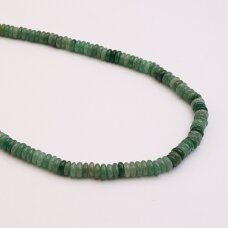 Žalias avantiurinas, natūralus, AB kokybė, abacus rondelės forma, 37-39 cm/gija, 2x6 mm Žalias avantiurinas, natūralus, AB kokybė, abacus rondelės forma, 37-39 cm/gija, 2x6 mm