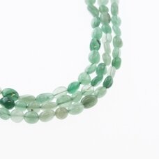 Green Aventurine, Natural, B Grade, Pebble Bead, 37-39 cm/strand, about M size about 5x6-7x10 mm