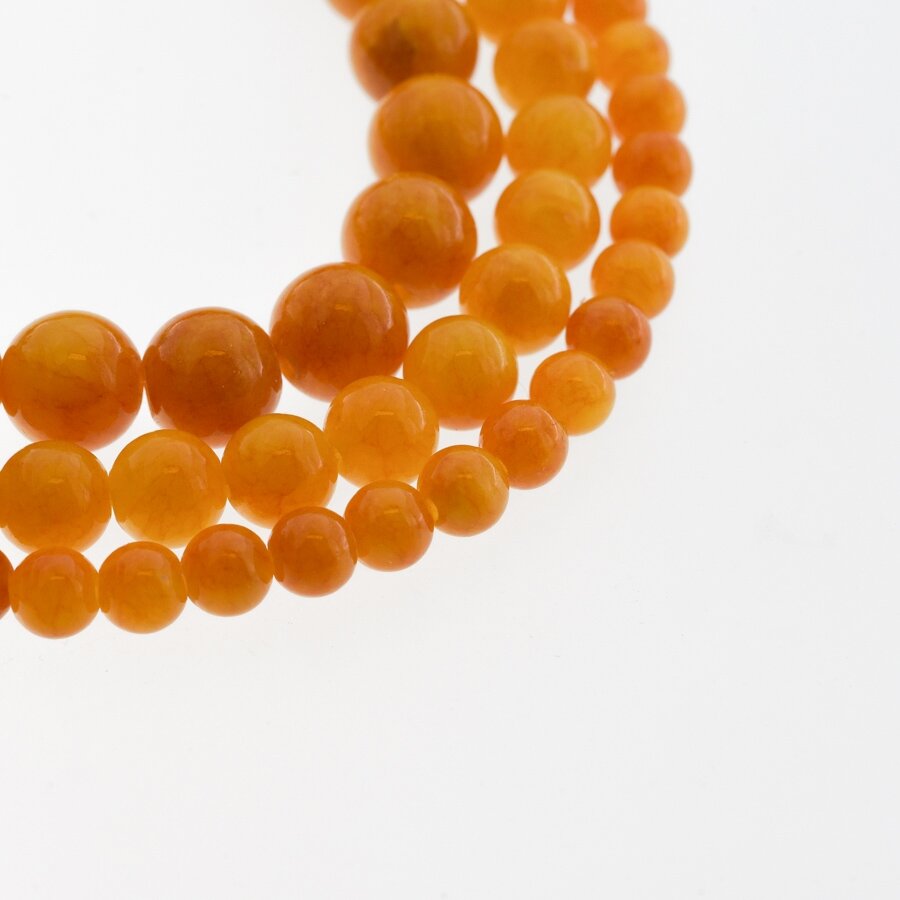 Mountain Jade (Dolomitic Marble), Natural, Dyed, Round Bead, #Y08 Orange, 37-39 cm/strand, 6, 8, 10, 12 mm Mountain Jade (Dolomitic Marble), Natural, Dyed, Round Bead, #Y08 Orange, 37-39 cm/strand, 6, 8, 10, 12 mm