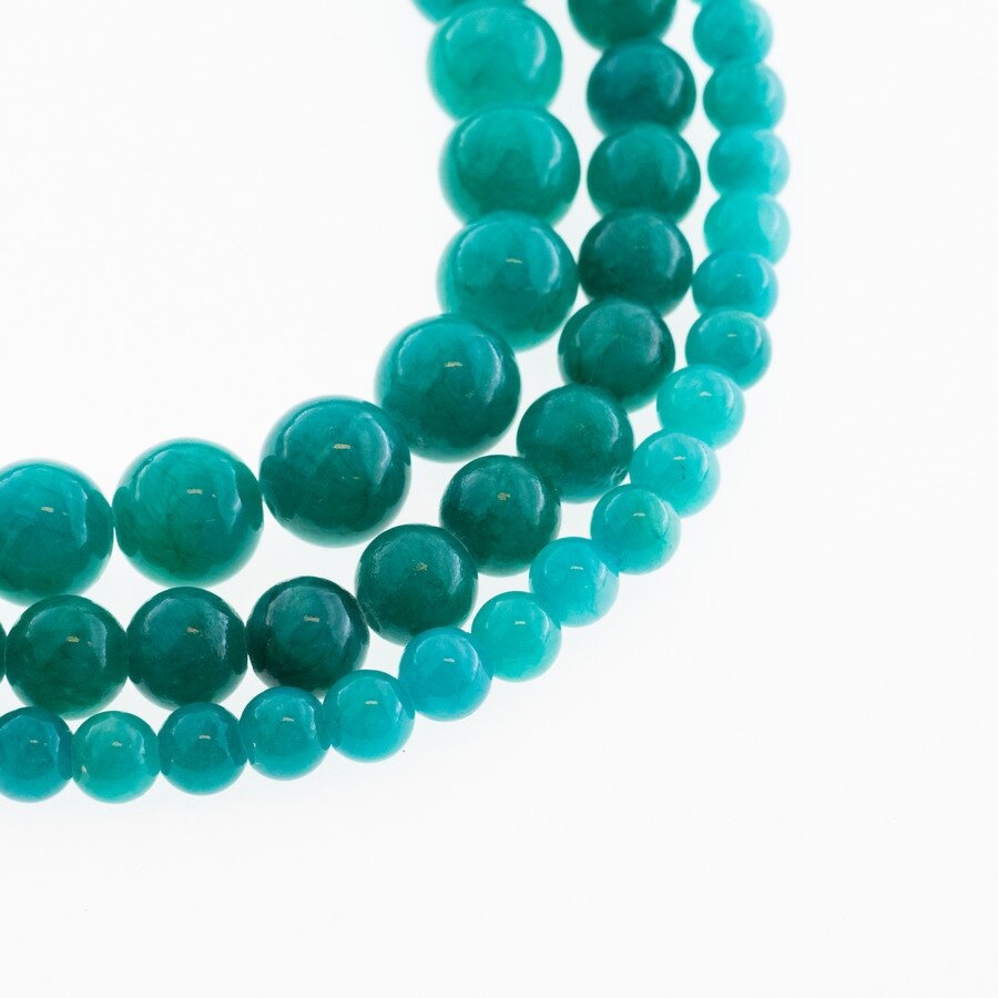 Jadeit (marmur dolomityczny), naturalny, malowany, kształt okrągły, #Y15 zielonkawy turkusowy kolor, 37-39 cm/sznur, 6, 8, 10, 12 mm Jadeit (marmur dolomityczny), naturalny, malowany, kształt okrągły, #Y15 zielonkawy turkusowy kolor, 37-39 cm/sznur, 6, 8, 10, 12 mm