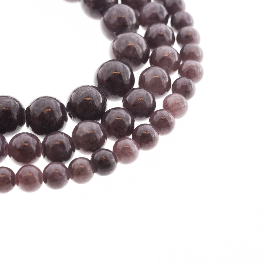 Mountain Jade (Dolomitic Marble), Natural, Dyed, Round Bead, #YXS11 Violet Hue Brown, 37-39 cm/strand, 6, 8, 10, 12 mm Mountain Jade (Dolomitic Marble), Natural, Dyed, Round Bead, #YXS11 Violet Hue Brown, 37-39 cm/strand, 6, 8, 10, 12 mm