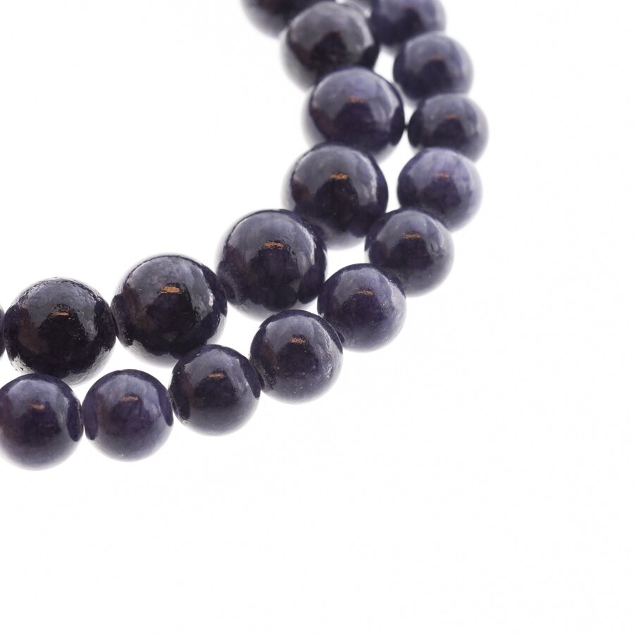Mountain Jade (Dolomitic Marble), Natural, Dyed, Round Bead, #YXS15 Dark Bluish Violet, 37-39 cm/strand, 6, 8, 10, 12 mm Mountain Jade (Dolomitic Marble), Natural, Dyed, Round Bead, #YXS15 Dark Bluish Violet, 37-39 cm/strand, 6, 8, 10, 12 mm