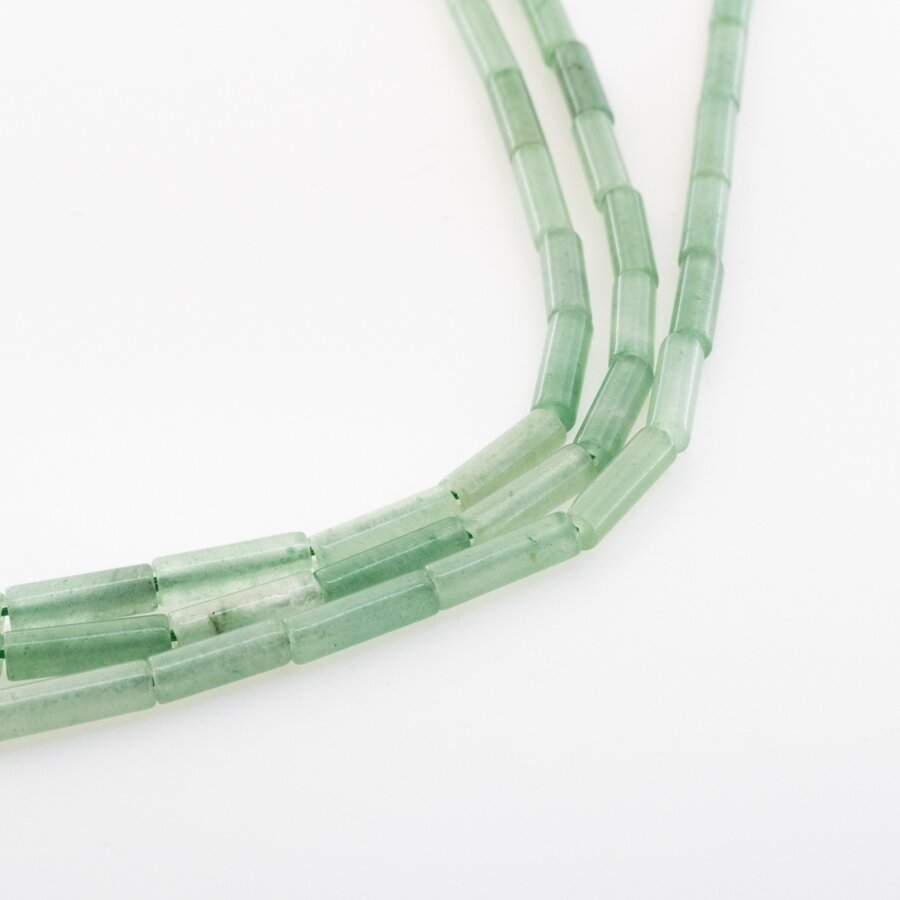Green Aventurine, Natural, B Grade, Tube Bead, 37-39 cm/strand, 4x13 mm Green Aventurine, Natural, B Grade, Tube Bead, 37-39 cm/strand, 4x13 mm