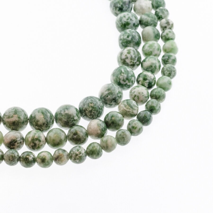 Green Spot Jasper, Natural, Round Bead, 37-39 cm/strand, 4, 6, 8, 10, 12 mm Green Spot Jasper, Natural, Round Bead, 37-39 cm/strand, 4, 6, 8, 10, 12 mm