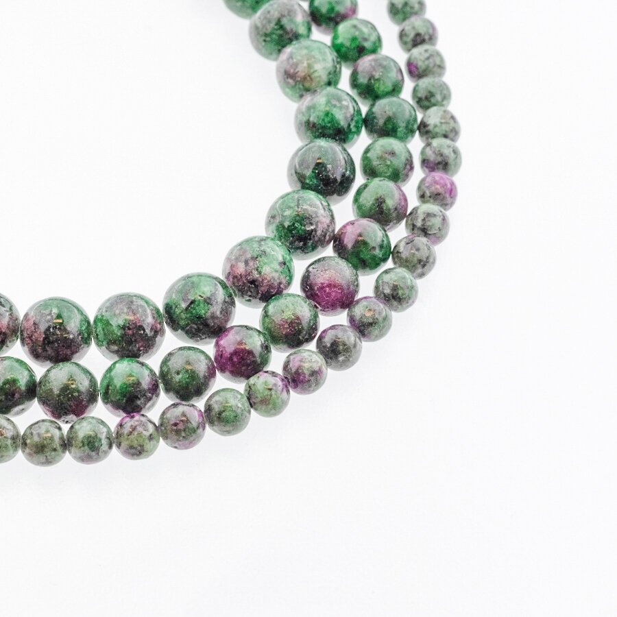Ruby in Zoisite, Imitation, B Grade, Round Bead, Green-Pink, 37-39 cm/strand, 4, 6, 8, 10, 12, 14 mm Ruby in Zoisite, Imitation, B Grade, Round Bead, Green-Pink, 37-39 cm/strand, 4, 6, 8, 10, 12, 14 mm